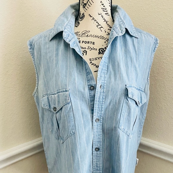 Vintage Esprit Sport denim button down shirt M - Picture 6 of 10